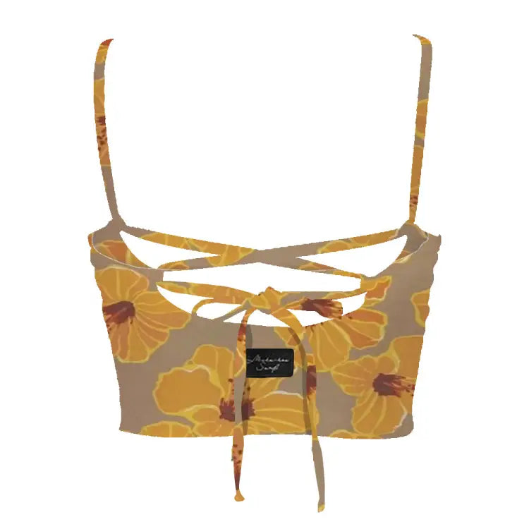 Swim Tops: Maka-Hou Women Camisole Bra Top-L.FLORAL (Japanese Brand) - 2025, Clothing, Fashion, Hong Kong, Japan