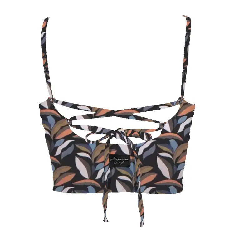 Swim Tops: Maka-Hou Women Camisole Bra Top-MULTI LEAF (Japanese Brand) - 2025, Clothing, Fashion, Hong Kong, Japan