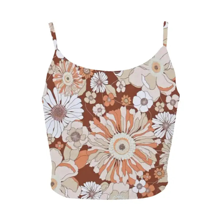 Swim Tops: Maka-Hou Women Camisole Bra Top-RETRO FLOWER (Japanese Brand) - MAKA-HOU / Retro Flower / M / 16W02-42S0033-L, 16W02-42S0033-M,