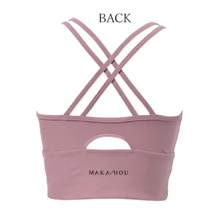 Swim Tops: Maka-Hou Women Crossover-Strap Bra Top-PINK (Japanese Brand) - 2024, Clothing, Fashion, Hong Kong, Japan