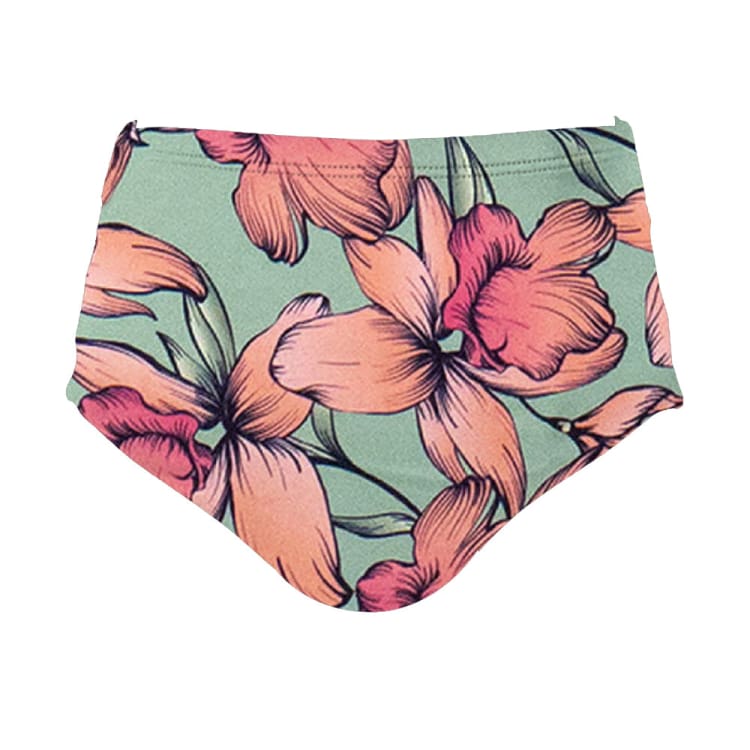 Bikini Pants: Maka - Hou Women High Waist Panties - BIG FLOWER - Big M Flower, Pants, Bottom, Clothing, Fashion | 40W02 - 22S3609 - M