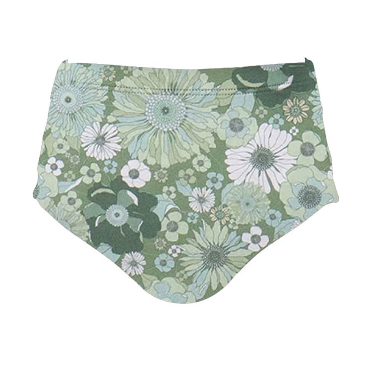 Bikini Pants: Maka - Hou Women High Waist Panties - GREEN FLOWER - Green M Pants, Bottom, Clothing, Fashion, | 40W02 - 22S3533 - M