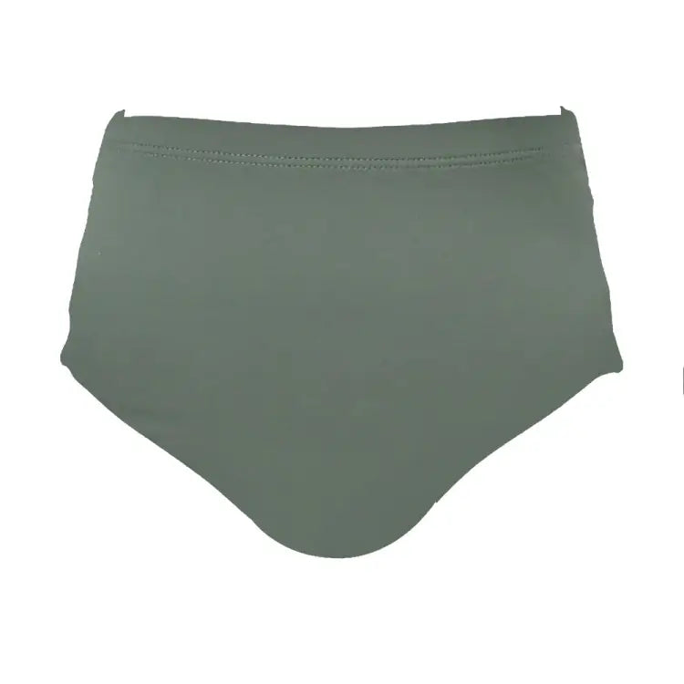 Bikini Pants: Maka-Hou Women High Waist Bikini Panties-KHAKI (Japanese Brand) - MAKA-HOU / Khaki / M / 40W02-22S0063-L, 40W02-22S0063-M,