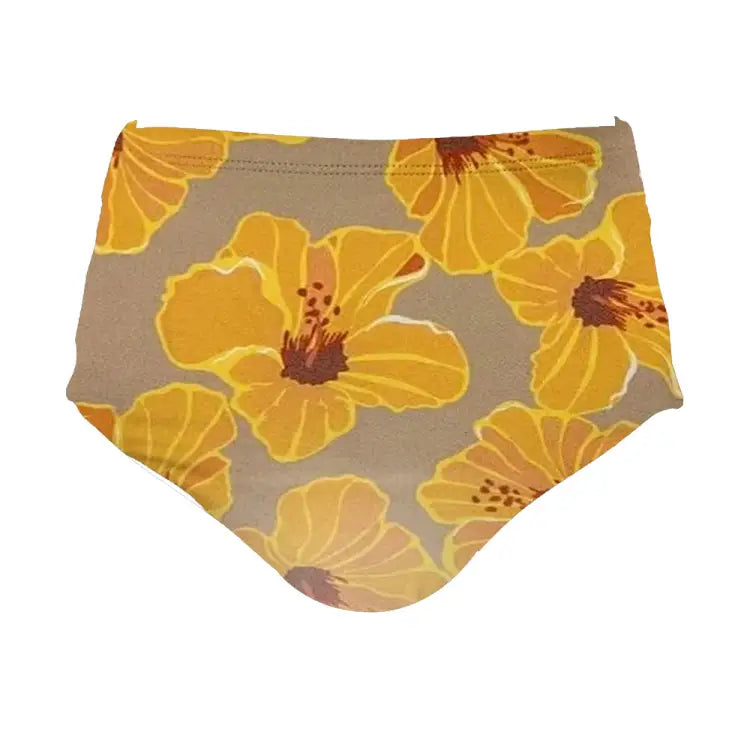 Bikini Pants: Maka-Hou Women High Waist Bikini Panties-L.FLORAL (Japanese Brand) - MAKA-HOU / L.Floral / M / 40W02-22S3609-L,