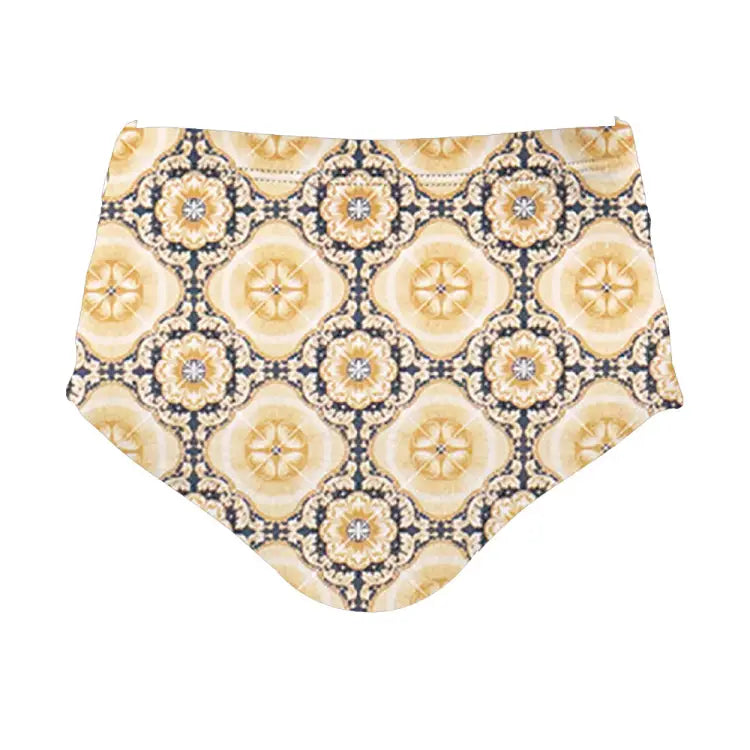 Bikini Pants: Maka - Hou Women High Waist Panties - TILE - Tile M Pants, Bottom, Clothing, Fashion, Hong Kong | 40W02 - 22S3788 - M
