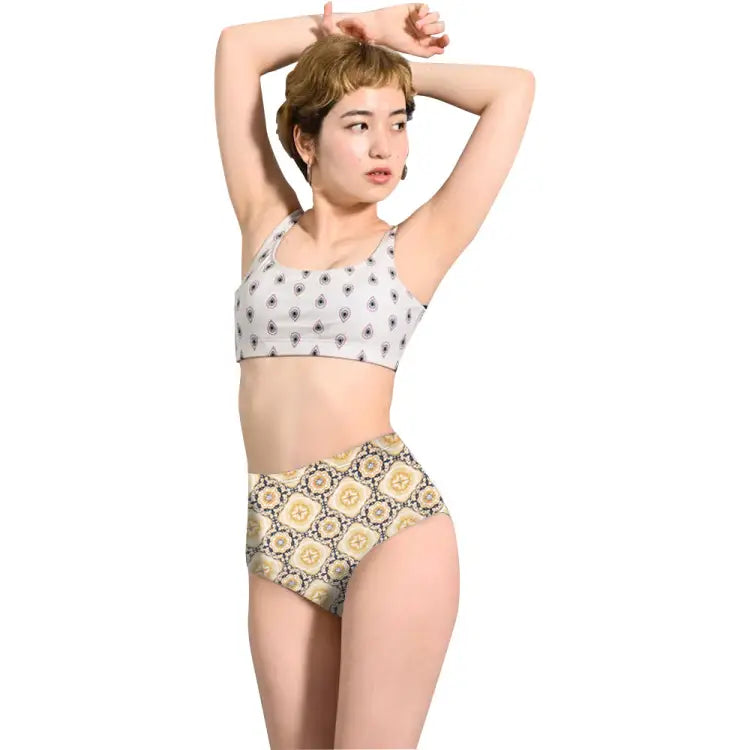 Bikini Pants: Maka - Hou Women High Waist Panties - TILE - Pants, Bottom, Clothing, Fashion, Hong Kong | 40W02 - 22S3788 - M