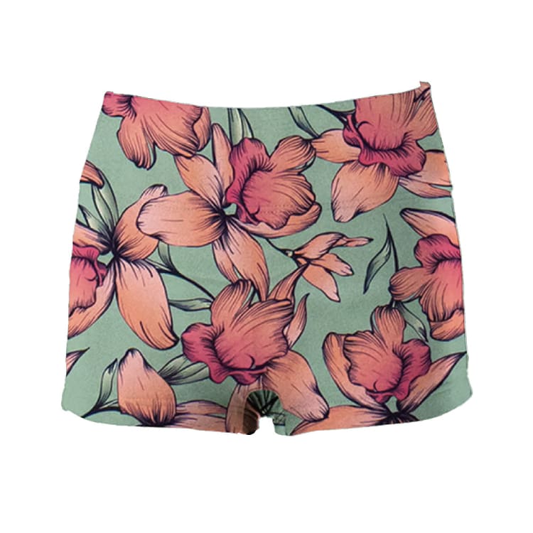 Bikini Pants: Maka - Hou Women Highcut Water Shorts - BIG FLOWER - Big M Flower, Pants, Bottom, Clothing, Fashion | 40W04 - 12S3609 - M