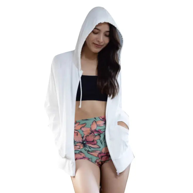 Bikini Pants: Maka - Hou Women Highcut Water Shorts - BIG FLOWER - Big Flower, Pants, Bottom, Clothing, Fashion | 40W04 - 12S3609 - M