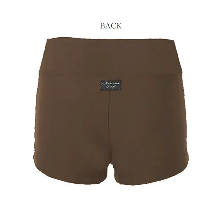Bikini Pants: Maka-Hou Women Highcut Water Shorts-BROWN (Japanese Brand) - 40W04-12S3788-L, 40W04-12S3788-M, Bikini Pants, Bottom, Brown