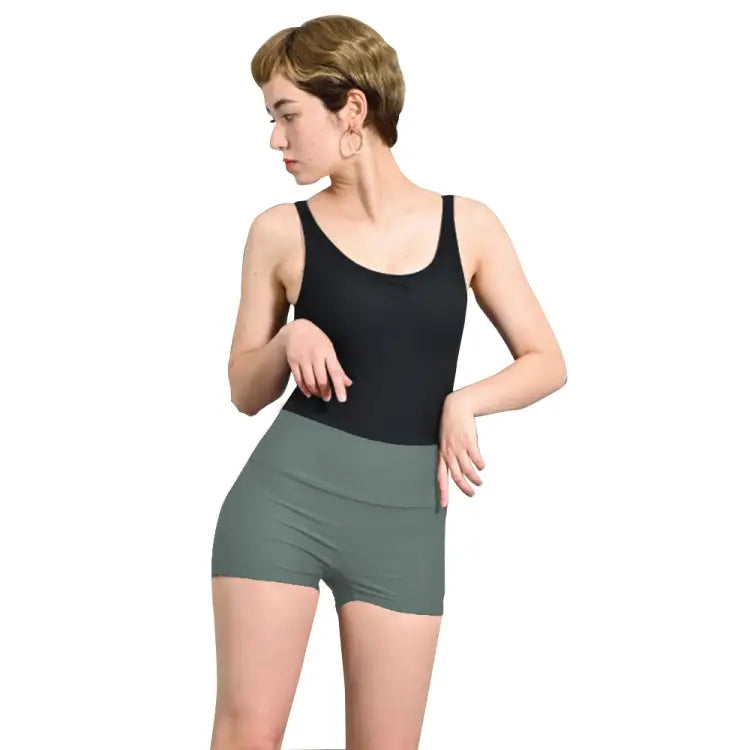 Bikini Pants: Maka-Hou Women Highcut Water Shorts-KHAKI (Japanese Brand) - 40W04-12S3788-L, 40W04-12S3788-M, Bikini Pants, Bottom, Clothing