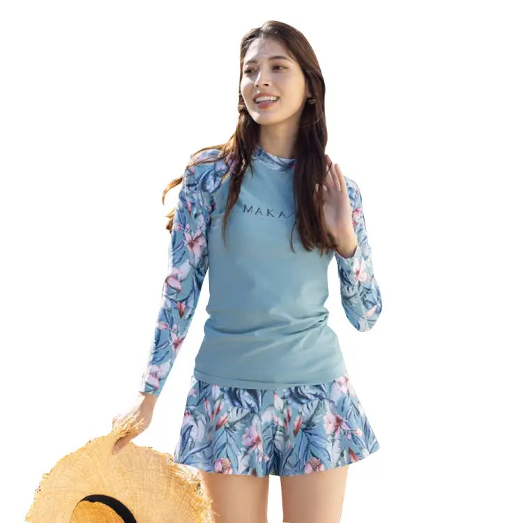 Rashguards: Maka - Hou Women Long Sleeve Rash Guard - GREEN LEAF - Clothing, Exceed By, Fashion, Green Leaf, Hong Kong | 11W11 - 22S3135 - M