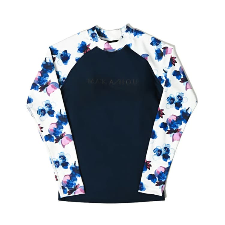 Rashguards: Maka - Hou Women Long Sleeve Rashguard - BRUSH FLOWER - Barrel / Brush M Flower, Clothing, Exceed By, Fashion, Hong Kong