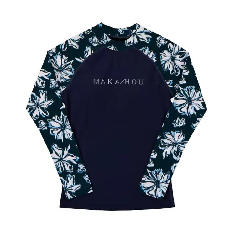 Rashguards: Maka-Hou Women Long Sleeve Rashguard-CLAM FLOWER (Japanese Brand) - MAKA-HOU / Clam Flower / M / Clam Flower, Clothing, Exceed