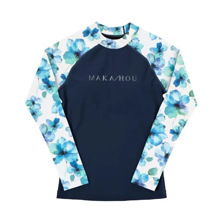 Rashguards: Maka-Hou Women Long Sleeve Rashguard-WATER FLOWER (Japanese Brand) - Clothing, Exceed By, Fashion, Hong Kong, Japan