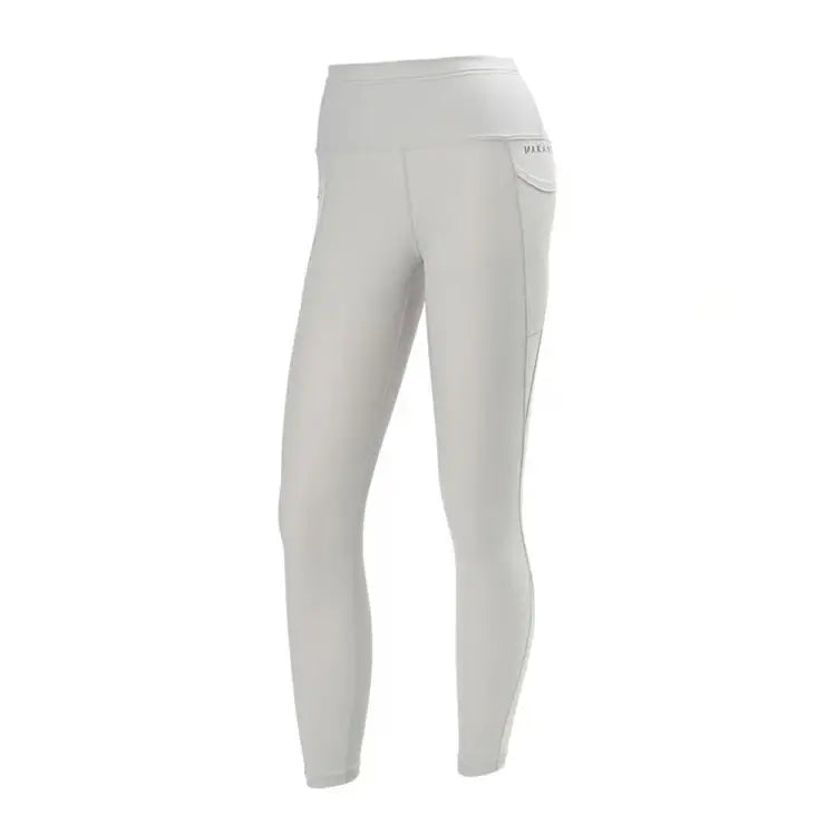 Leggings / Water: Maka - Hou Women Mesh ＆ Yoga Leggings - GRAY - Light Gray M Beige Leaf, Bottom, Clothing, Fashion, fitness | 71W20