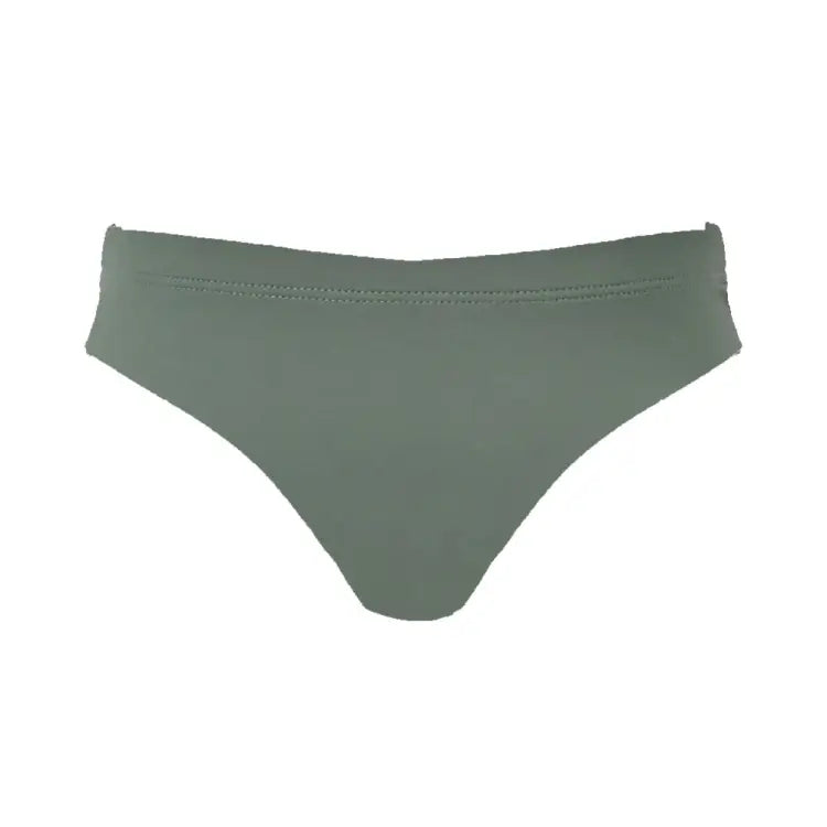 Bikini Pants: Maka-Hou Women Mid-Rise Bikini Bottom-KHAKI (Japanese Brand) - MAKA-HOU / Khaki / M / 40W01-12S0009-L, 40W01-12S0009-M,