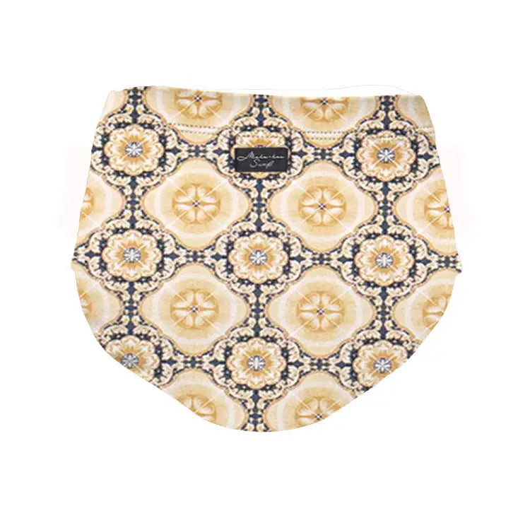 Bikini Pants: Maka-Hou Women Mid-Rise Bikini Bottom-TILE (Japanese Brand) - 40W01-12S0009-L, 40W01-12S0009-M, 40W01-12S1434-L,