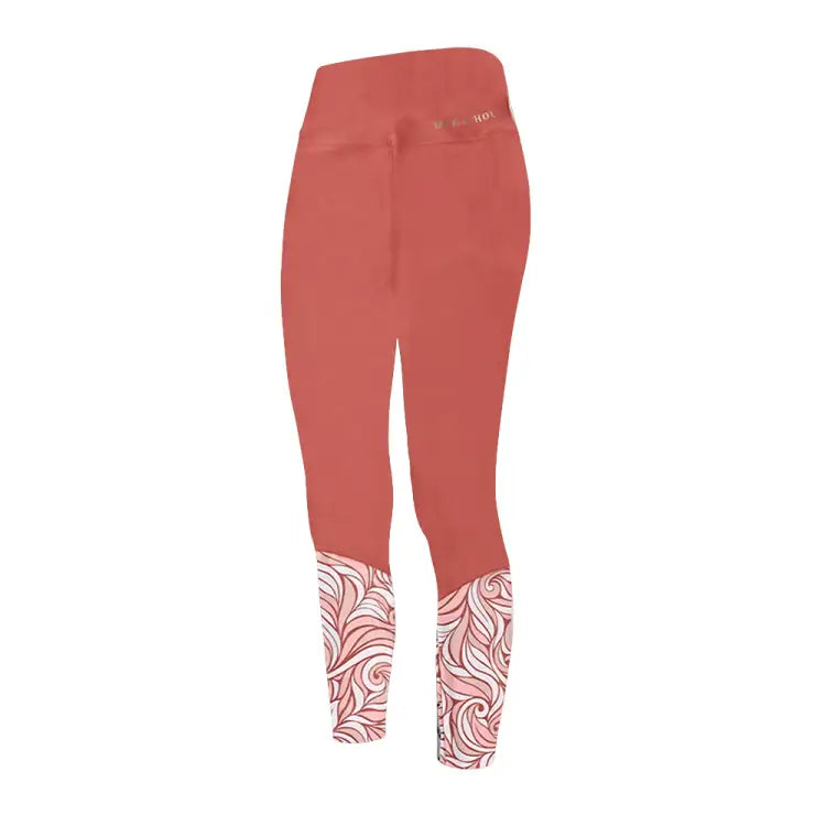 Leggings / Water: Maka - Hou Women P ＆ Yoga Leggings - PINK - Pink M Beige Leaf, Bottom, Clothing, Fashion, fitness | 71W22 - 32S6532 - M