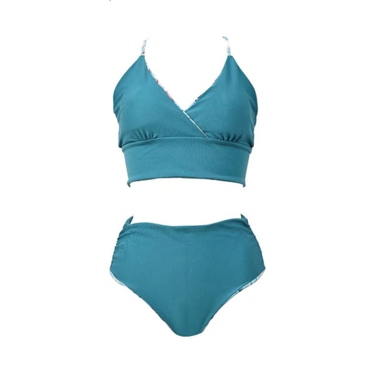 Swimsuits: Maka - Hou Women Reversible Bikini - GREEN LEAF - Clothing, Exceed By, Fashion, Green Leaf, Hong Kong | 20W04 - 12S3135 - M