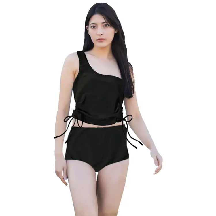 Swimsuits: Maka-Hou Women Rib Bikini-BLACK (Japanese Brand) - Black, Clothing, Exceed By, Fashion, Hong Kong