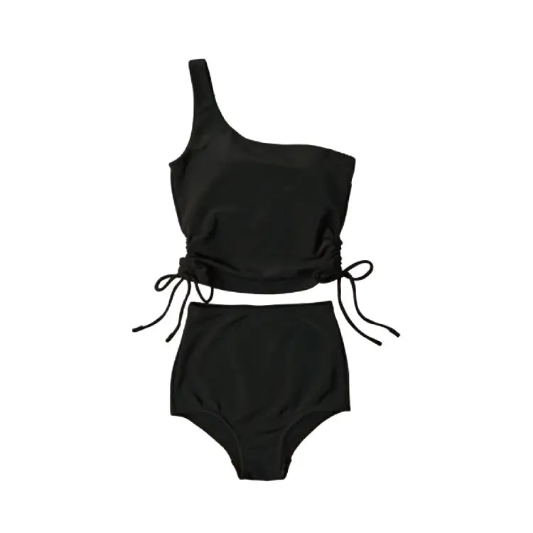 Swimsuits: Maka-Hou Women Rib Bikini-BLACK (Japanese Brand) - Clam Flower, Clothing, Exceed By, Fashion, Hong Kong