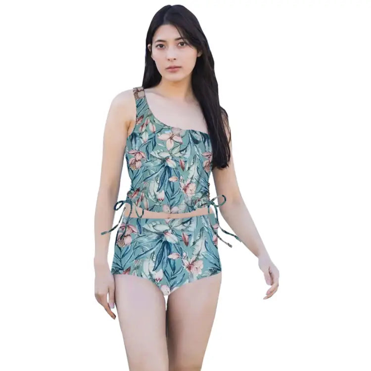 Swimsuits: Maka-Hou Women Rib Bikini-GREEN LEAF (Japanese Brand) - Clothing, Exceed By, Fashion, Green Leaf, Hong Kong