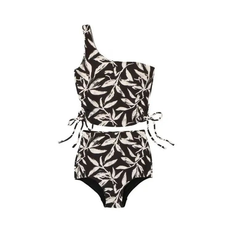 Swimsuits: Maka-Hou Women Rib Bikini-MONO LEAF (Japanese Brand) - MAKA-HOU / Mono Leaf / M / Clothing, Exceed By, Fashion, Hong Kong,