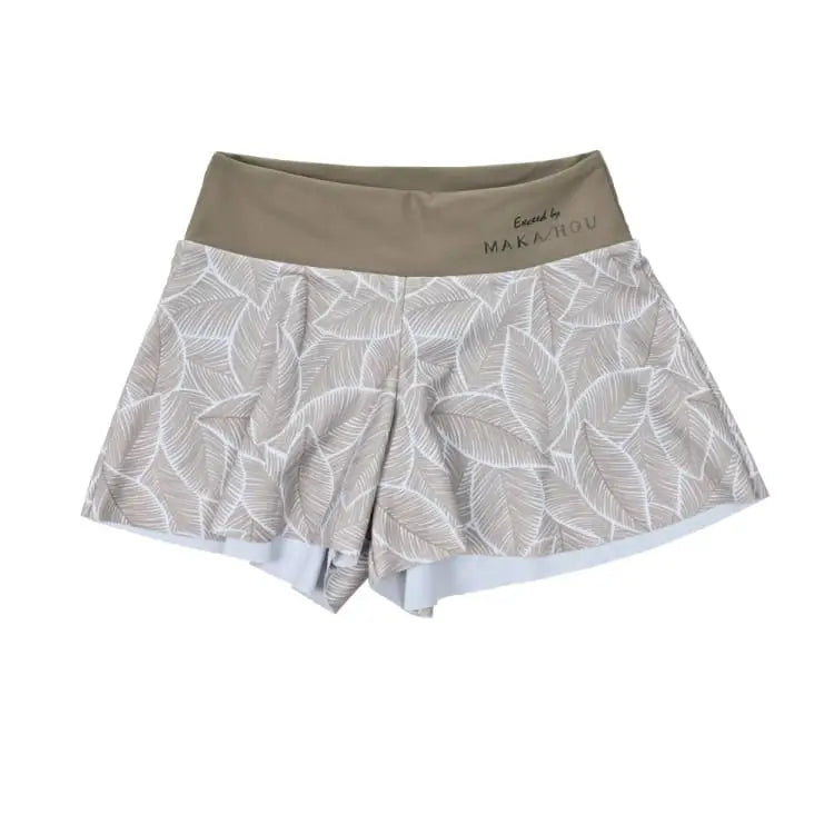 Boardshorts: Maka - Hou Women Summer Shorts - BEIGE LEAF - Beige M Leaf, Boardshorts, Bottom, Diving, Exceed By | 41W09 - 22S2904 - M