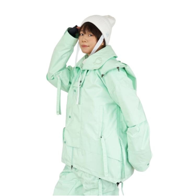 Jackets / Snow: Marqleen Coach Jacket-LTGR (Japanese Brand) [UNISEX] - 2024, Clothing, Ice & Snow, Jackets, Jackets / Snow | 24MQ05003-400-S