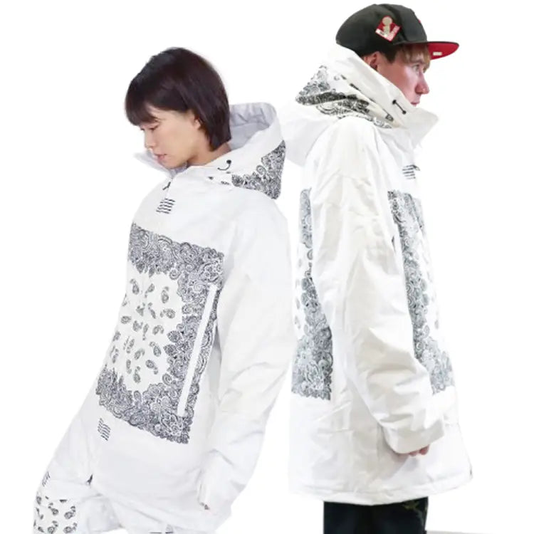 スノーボード MARQLEEN PLATINUMJACKET white bandamna スノーボード スノーボード MARQLEEN PLATINUMJACKET white bandamna スノーボード