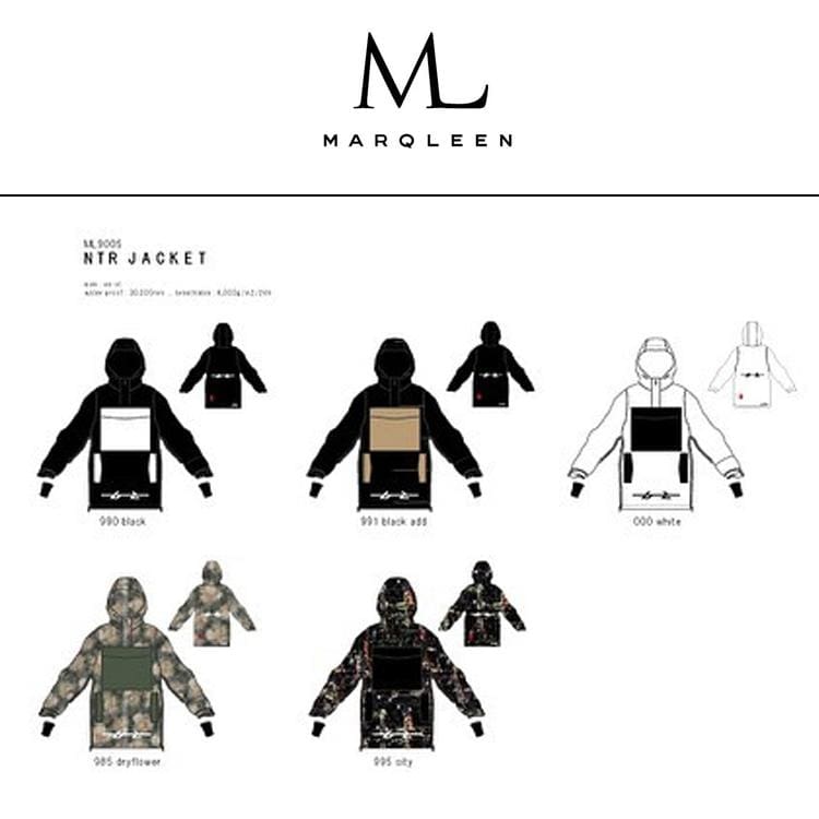 Jackets / Snow: [ PRE-ORDER ] MARQLEEN NTR JACKET (Japanese Brand) ML9005-995 [Unisex] - 1920 City Clothing Ice & Snow Jackets |