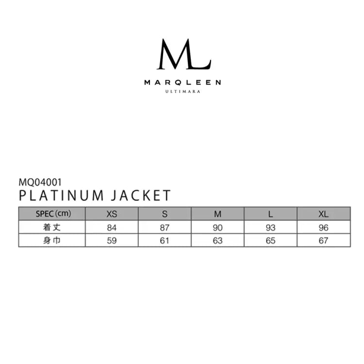 Jackets / Snow: Marqleen Platinum Jacket-SAIMITSU [UNISEX] - 2023, Clothing, Ice & Snow, Jackets, Jackets / Snow | MQ04001-425-S