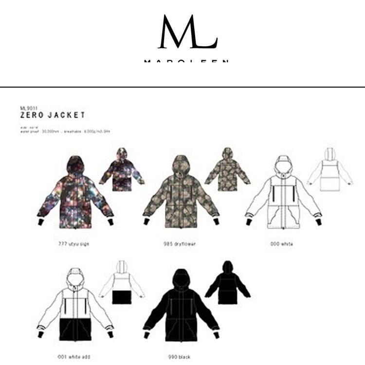 Jackets / Snow: [ PRE-ORDER ] MARQLEEN ZERO JACKET (Japanese Brand) ML9011-777 [Unisex] - 1920 Clothing Ice & Snow Jackets Jackets / Snow |