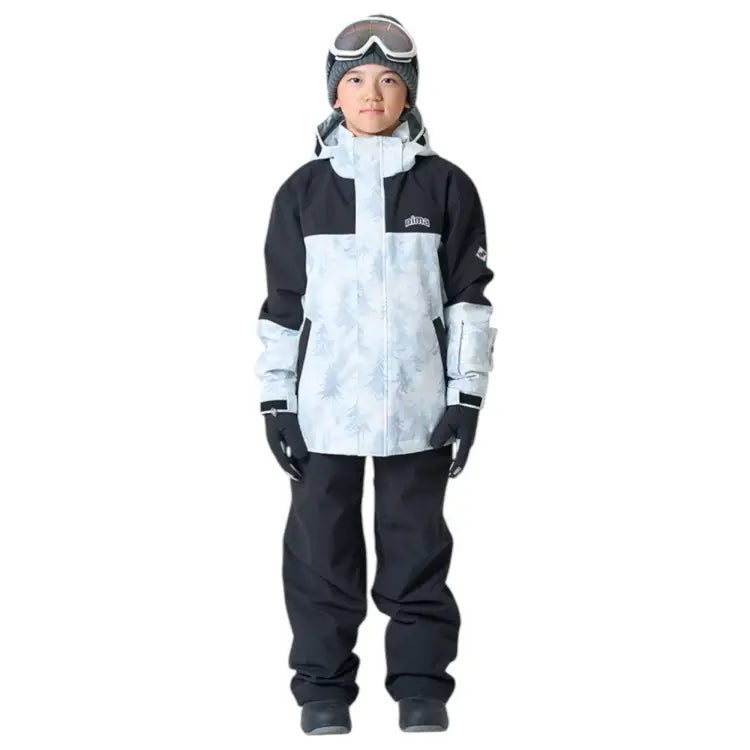 Jackets / Snow: Nima Kids Camo Snow Suits-WHITE (Japanese Brand) - Nima / White / 110 / 2025, Clothing, Goggles Specials x Snow Wear, Ice &