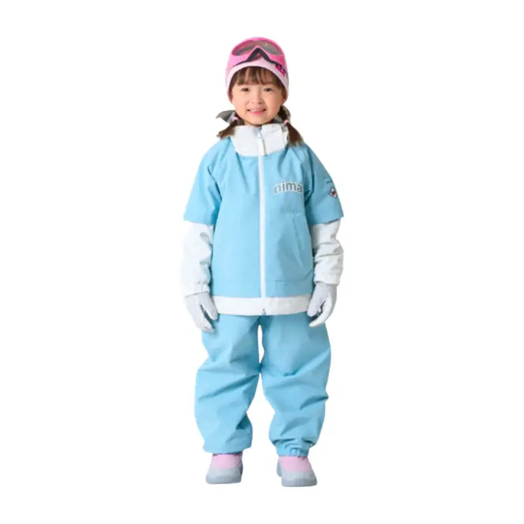 Jackets / Snow: Nima Kids Coach Snow Suits-BLUE (Japanese Brand) - Nima / Blue / 110 / 2025, 25JR-1601-21P-110, 25JR-1601-21P-120,