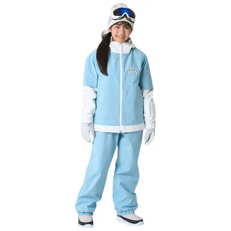 Jackets / Snow: Nima Kids Coach Snow Suits-BLUE (Japanese Brand) - Nima / Blue / 130 / 2025, 25JR-1601-21P-110, 25JR-1601-21P-120,