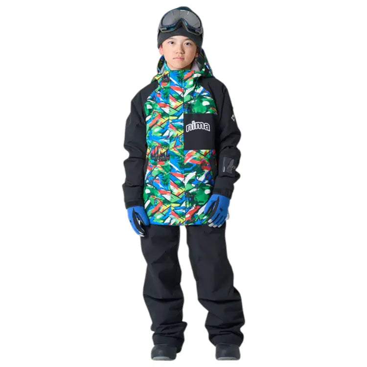 Jackets / Snow: Nima Kids Geo Snow Suits-MULTI (Japanese Brand) - Nima / Multi / 130 / 2025, 25JR-1601-21P-110, 25JR-1601-21P-120,