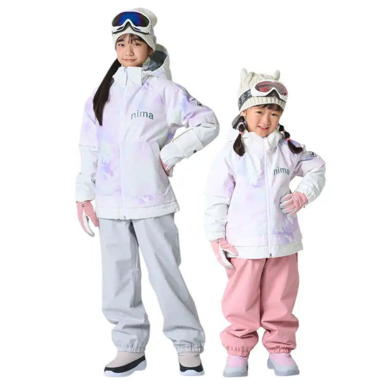 Jackets / Snow: Nima Kids Graffiti Snow Suits-PINK (Japanese Brand) - 2025, 25JR-1601-21P-110, 25JR-1601-21P-120, 25JR-1601-21P-130,