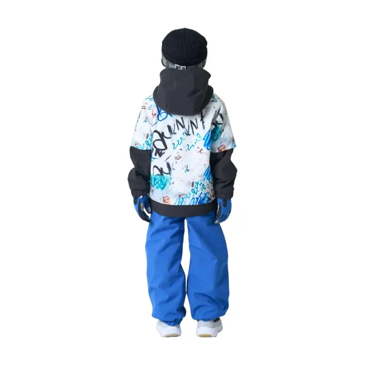 Jackets / Snow: Nima Kids Graffiti Snow Suits-WHITE (Japanese Brand) - 2025, 25JR-1601-21P-110, 25JR-1601-21P-120, 25JR-1601-21P-130,