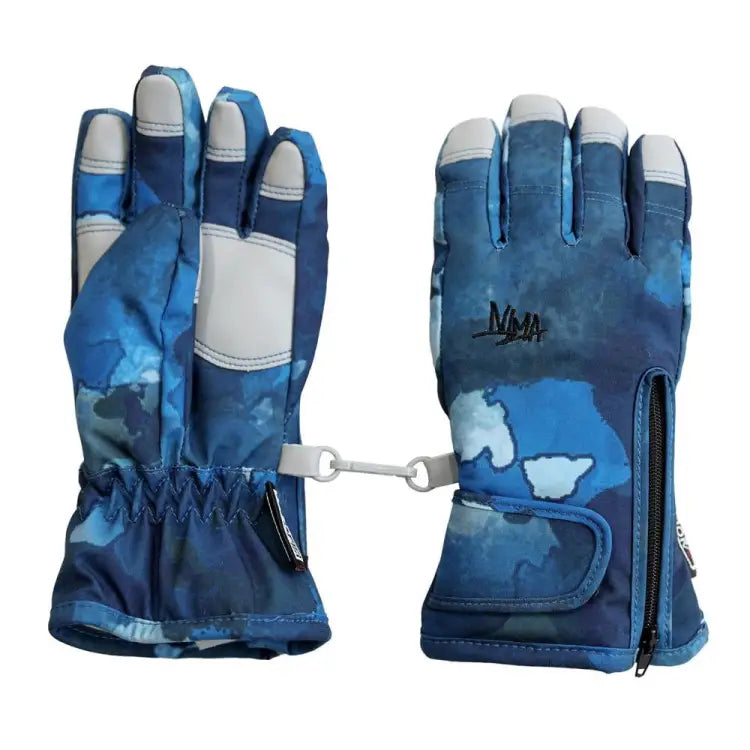 Gloves & Mittens / Snow: Nima Kids Snow Gloves-BLUE (Japanese Brand) - Nima / Blue / 110 / 2024, Accessories, Black, Blue, Gloves