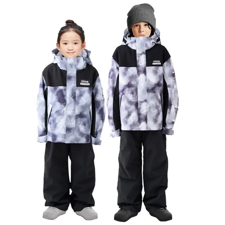 Jackets / Snow: Nima Kids Snow Suits-GREY.CAMO (Japanese Brand) - 2023, Clothing, Grey Camo, Ice & Snow, Jackets | NIMA-19P-JP1451-110