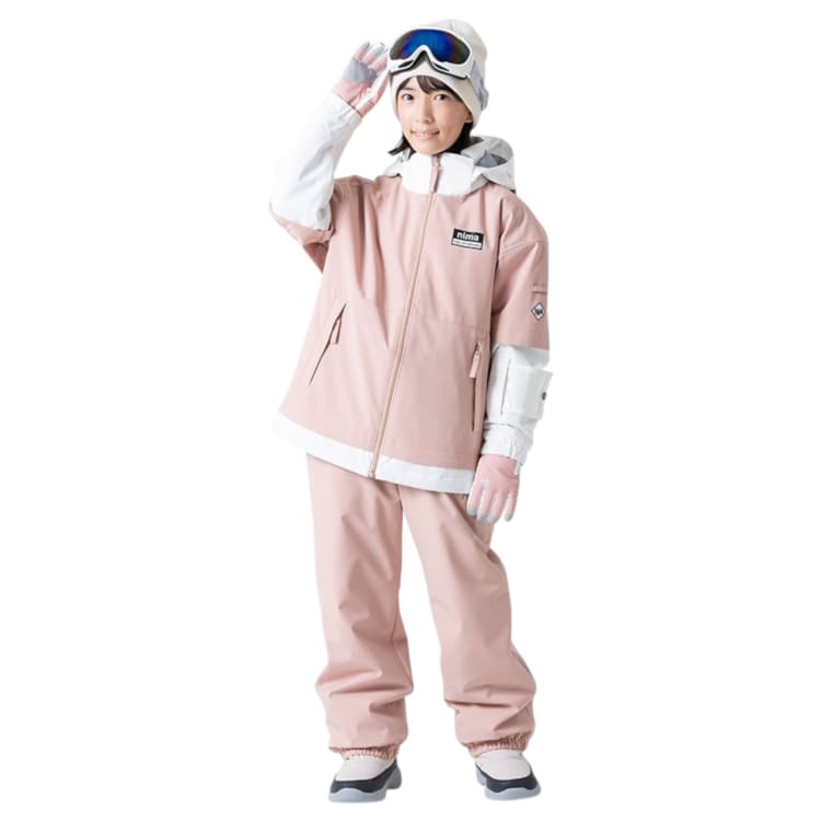 Jackets / Snow: Nima Kids Snow Suits-PINK (Japanese Brand) - 2024, Blue Flower, Clothing, Ice & Snow, Jackets | 24JR1507-74-130