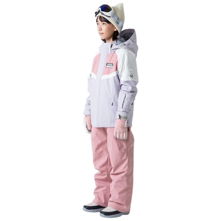 Jackets / Snow: Nima Kids Snow Suits-PINK/PURPLE (Japanese Brand) - 2024, Blue Flower, Clothing, Goggles Specials x Snow Wear, Ice & Snow