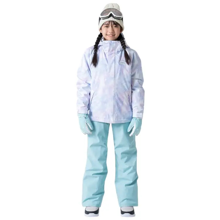 Jackets / Snow: Nima Kids Snow Suits-PURPLE (Japanese Brand) - 2024, Blue Flower, Clothing, Ice & Snow, Jackets | 24JR1502-99P-130