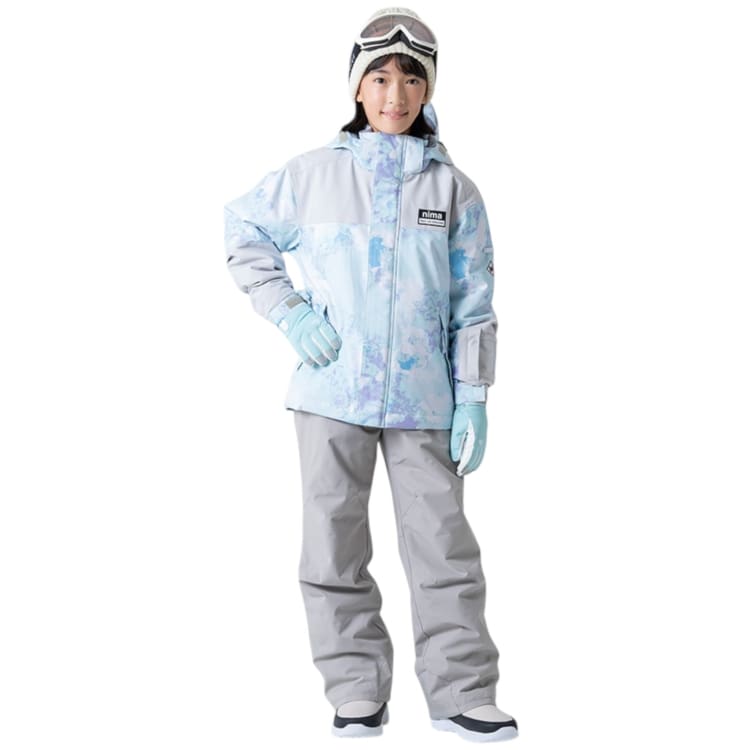 Jackets / Snow: Nima Kids Snow Suits-SKYBLUE (Japanese Brand) - 2024, Blue Flower, Clothing, Ice & Snow, Jackets | 24JR1501-99P-130