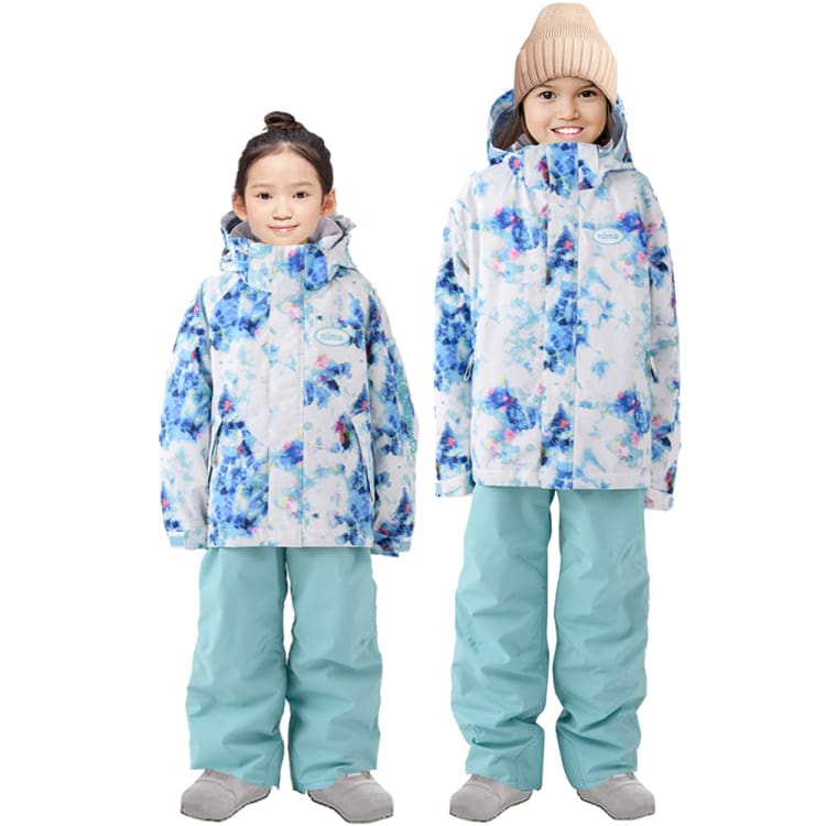 Jackets / Snow: Nima Kids Snow Suits-WHITE FLOWER (Japanese Brand) - Nima / White Flower / 110 / 2023, Clothing, Ice & Snow, Jackets,