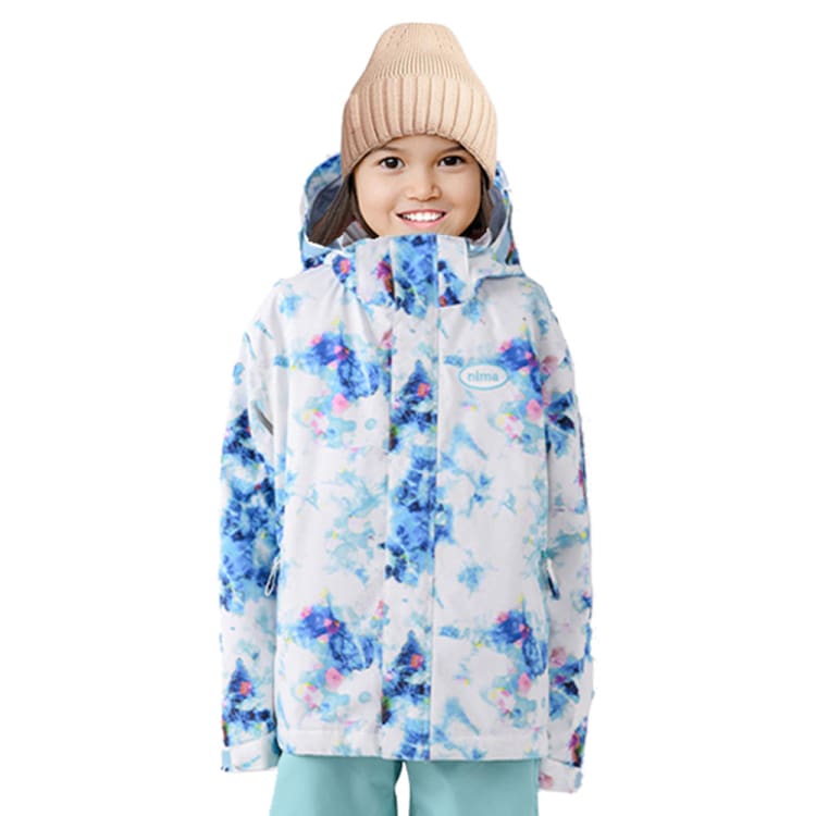 Jackets / Snow: Nima Kids Snow Suits-WHITE FLOWER (Japanese Brand) - 2023, Clothing, Ice & Snow, Jackets, Jackets / Snow |