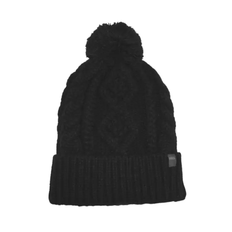 Headwear / Beanies: Nima Pom Beanie-BLACK - Nima / Black / Free / 2025, Accessories, Black, Head & Neck Wear, Headwear / Beanies