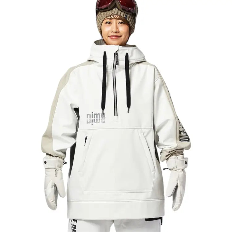 Hoodies & Sweaters: Nima Unisex Bonded Hoody-WHITE (Japanese Brand) - Nima / White / S / 2024, Clothing, Hoodies & Sweaters, Ice & Snow,