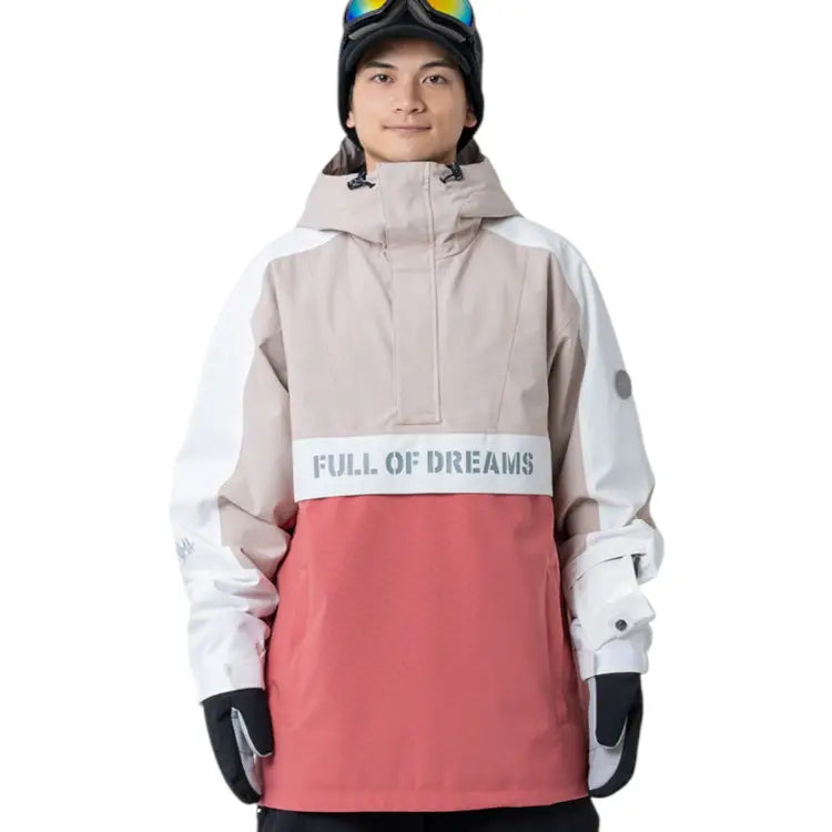Jackets / Snow: Nima Unisex Popover Snow Anorak-RED (Japanese Brand) - Nima / Red / S / 2025, Clothing, Goggles Specials x Snow Wear, Ice &